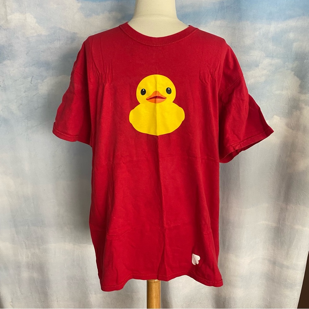 2013 Pittsburgh Arts Festival Red Short Sleeve Tee with Yellow Duck Motif